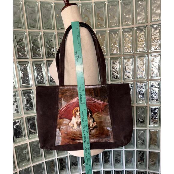 ICON Brown Genuine Leather - Cavalier dogs - Strap Purse - Picture 4 of 11